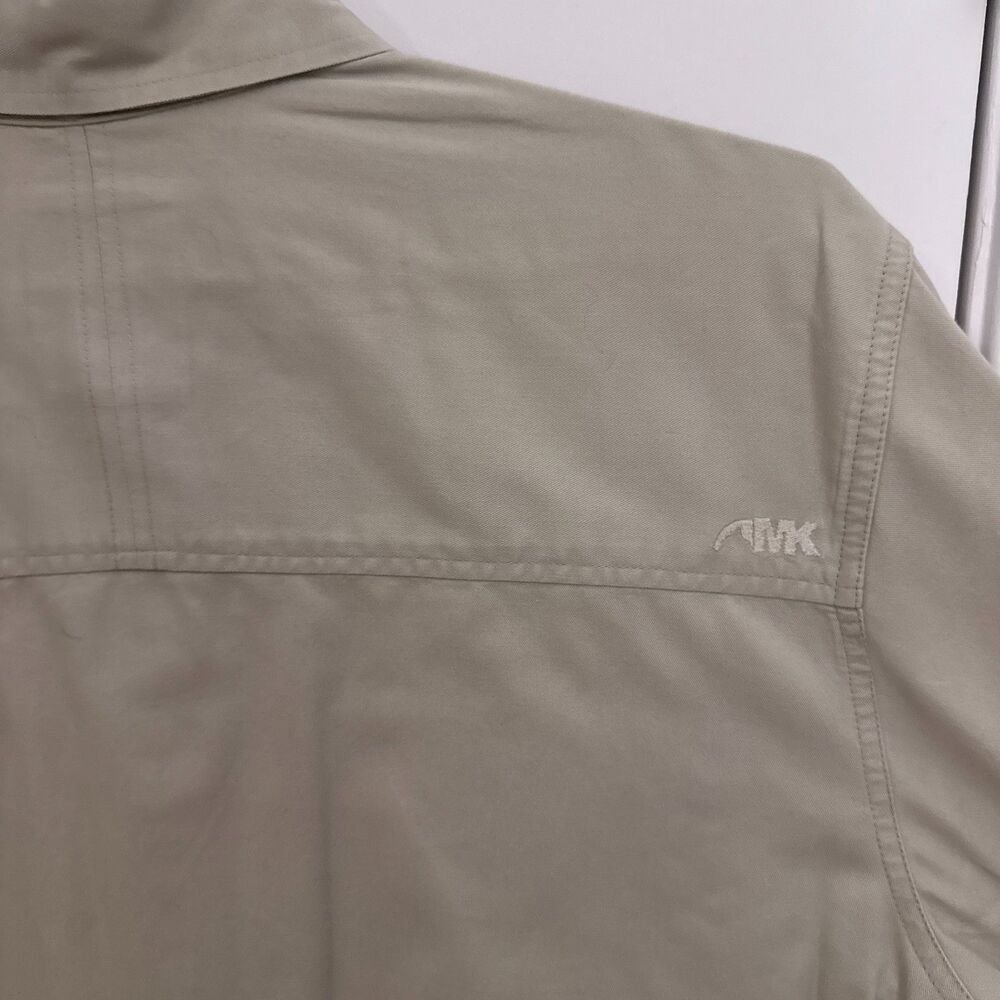 Mens Medium Mountain Khaki Tan Long Sleeve Utility Work Shirt 100% Cotton VGUC - Picture 5 of 10